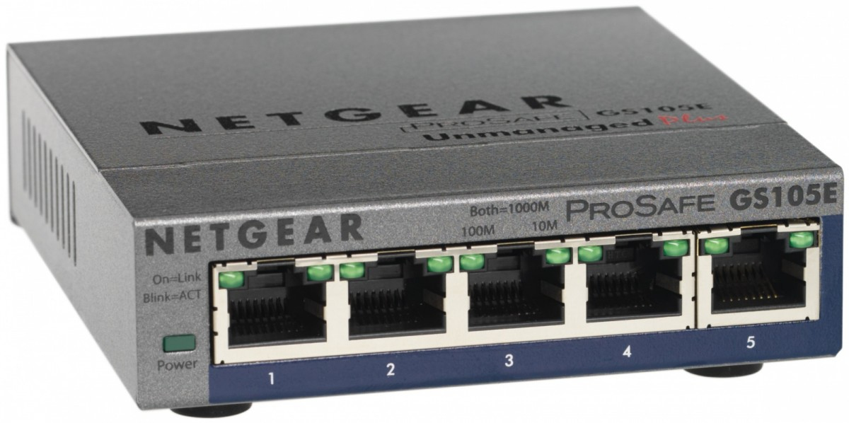 NETGEAR GS105E 5 PORT GIGABIT SWITCH-0 NETGEAR GS105E 5 PORT GIGABIT SWITCH-0