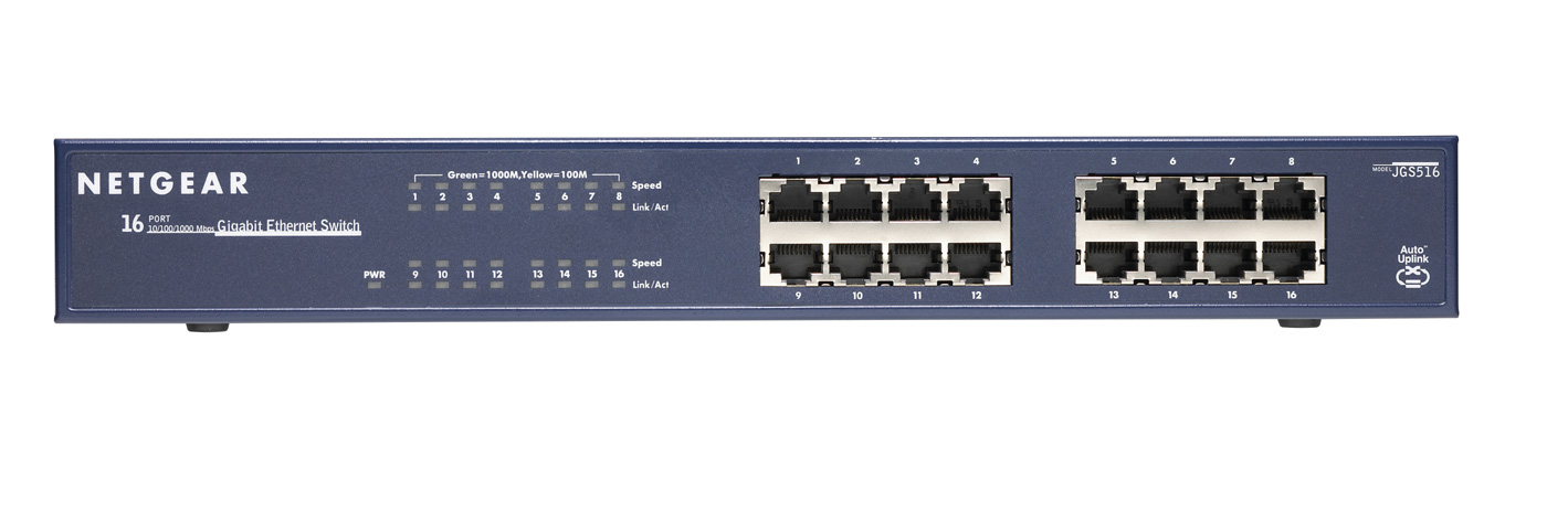 NETGEAR JGS516 16 PORT GIGA RM SWITCH-0 NETGEAR JGS516 16 PORT GIGA RM SWITCH-0