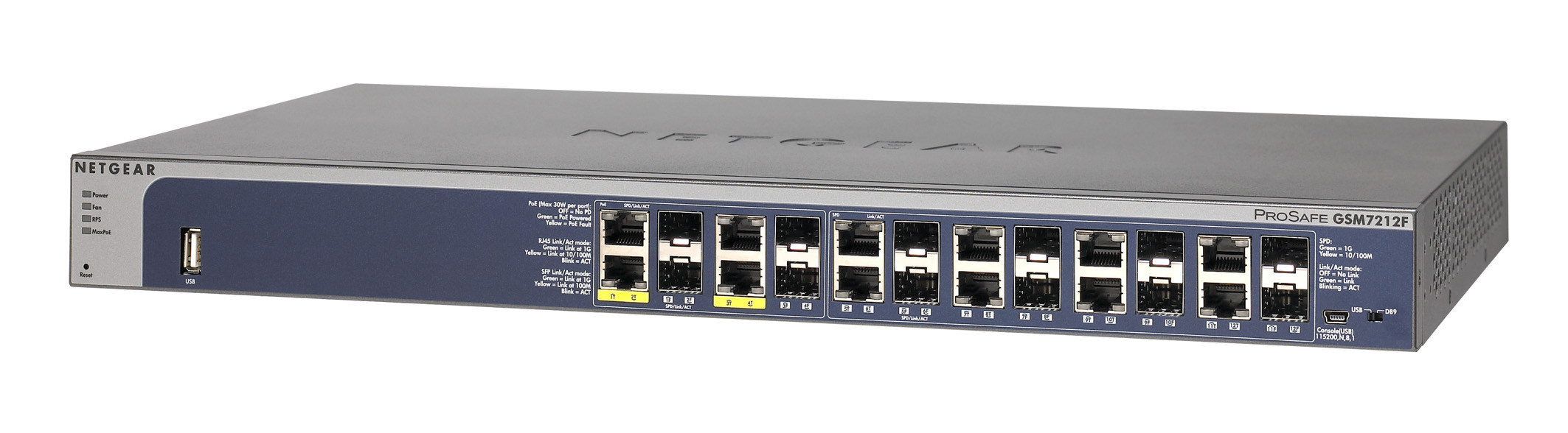 NETGEAR GSM7212F 12PT GIG MANAGED SWITCH-0 NETGEAR GSM7212F 12PT GIG MANAGED SWITCH-0